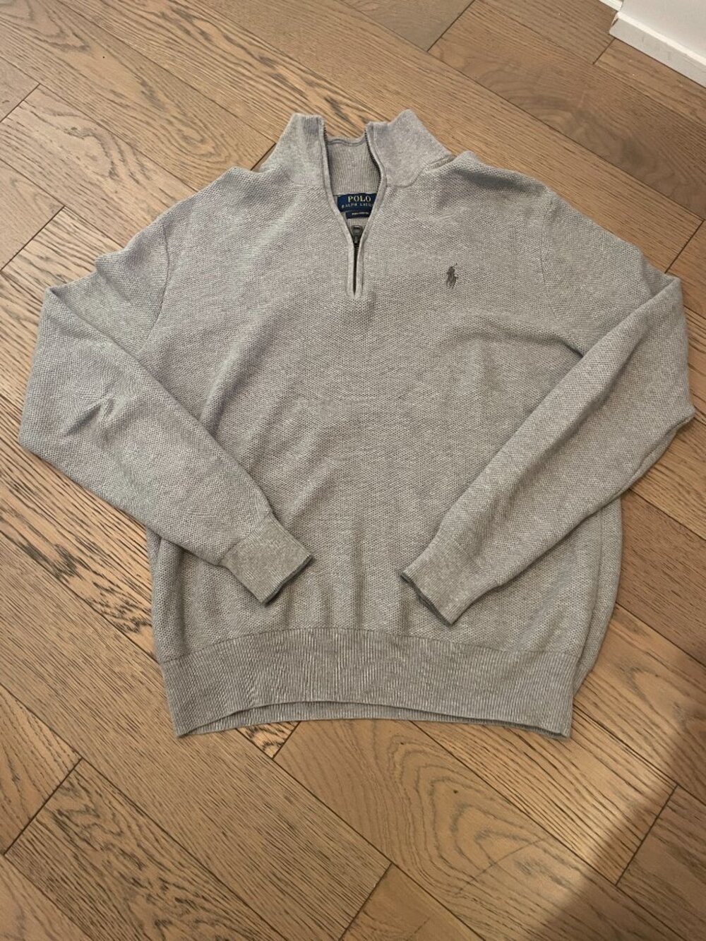 Men's Grey Quarter Zip Ralph Lauren Size M